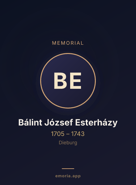Memorial portrait of Bálint József Esterházy