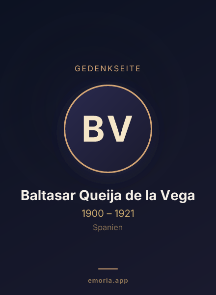 Gedenkportrait von Baltasar Queija de la Vega