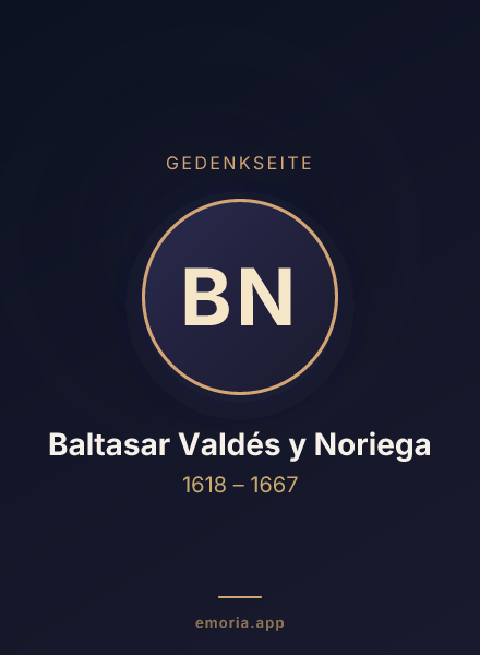 Gedenkportrait von Baltasar Valdés y Noriega