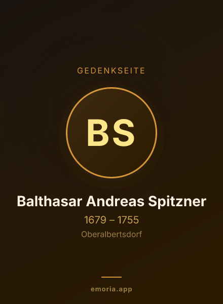 Gedenkportrait von Balthasar Andreas Spitzner