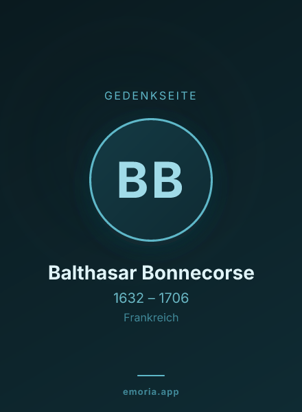 Gedenkportrait von Balthasar Bonnecorse