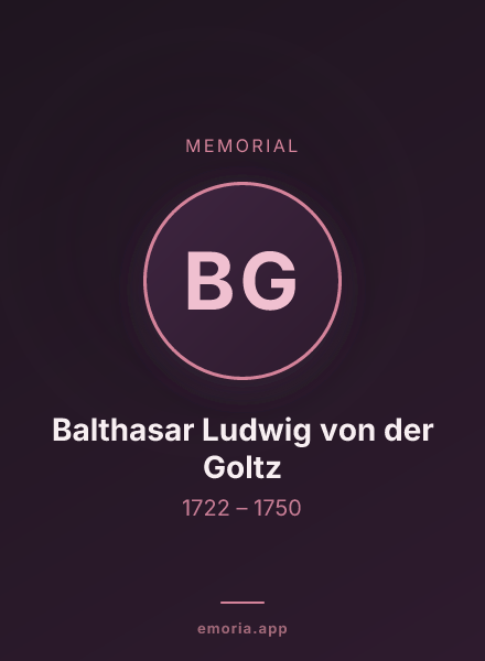 Memorial portrait of Balthasar Ludwig von der Goltz