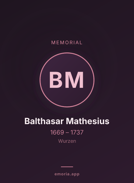 Memorial portrait of Balthasar Mathesius