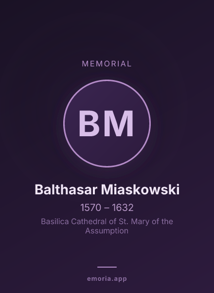 Memorial portrait of Balthasar Miaskowski
