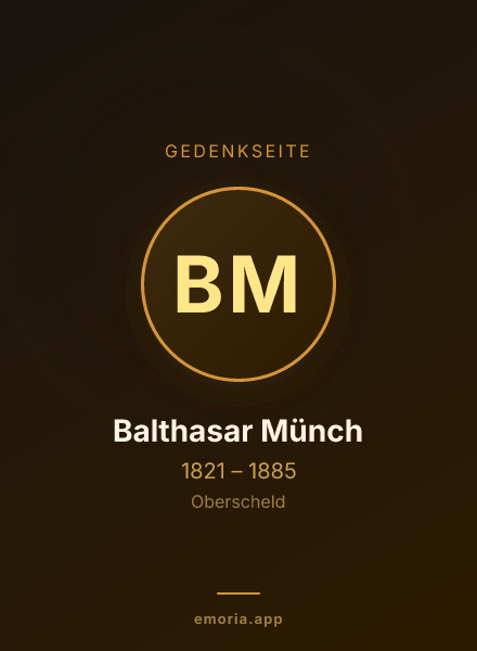 Gedenkportrait von Balthasar Münch