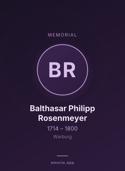 Memorial portrait of Balthasar Philipp Rosenmeyer