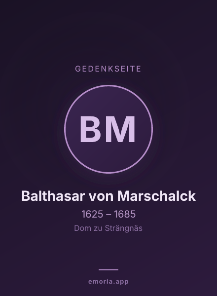 Gedenkportrait von Balthasar von Marschalck