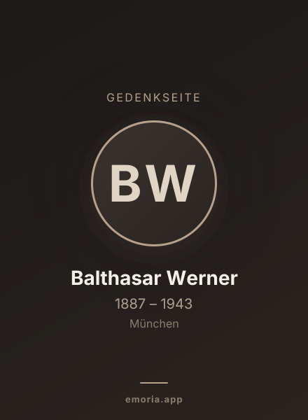 Gedenkportrait von Balthasar Werner