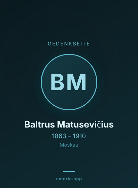 Gedenkportrait von Baltrus Matusevičius