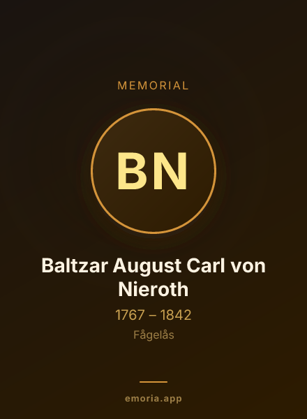 Memorial portrait of Baltzar August Carl von Nieroth