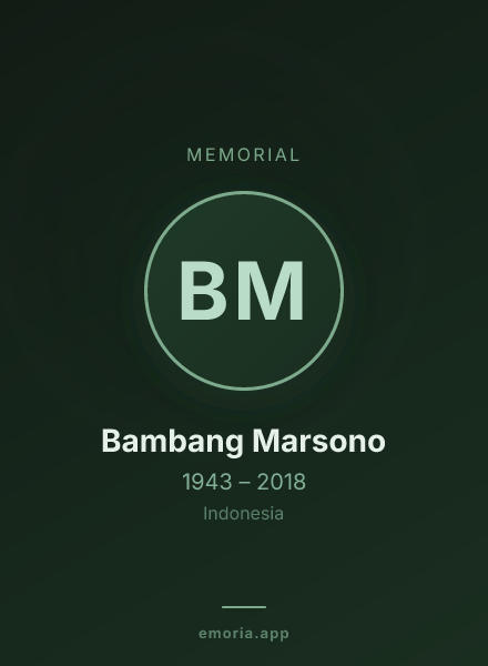 Memorial portrait of Bambang Marsono