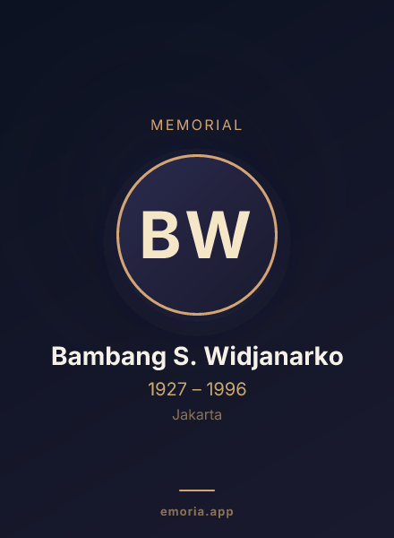 Memorial portrait of Bambang S. Widjanarko