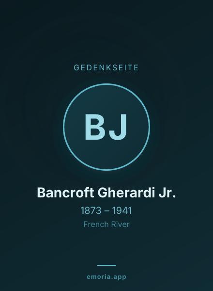 Gedenkportrait von Bancroft Gherardi Jr.