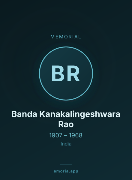 Memorial portrait of Banda Kanakalingeshwara Rao