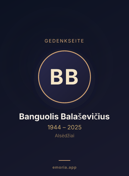 Gedenkportrait von Banguolis Balaševičius