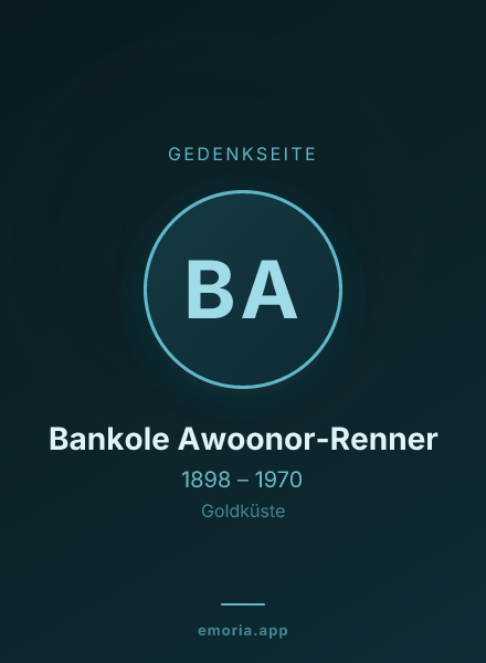 Gedenkportrait von Bankole Awoonor-Renner