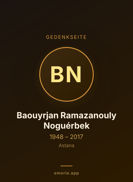 Gedenkportrait von Baouyrjan Ramazanouly Noguérbek
