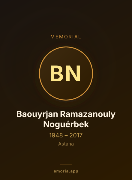 Memorial portrait of Baouyrjan Ramazanouly Noguérbek