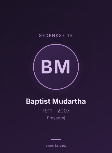 Gedenkportrait von Baptist Mudartha
