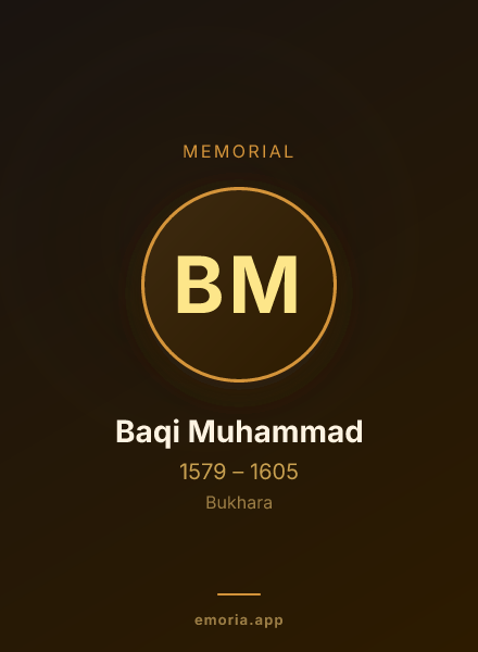 Memorial portrait of Baqi Muhammad