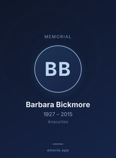 Memorial portrait of Barbara Bickmore