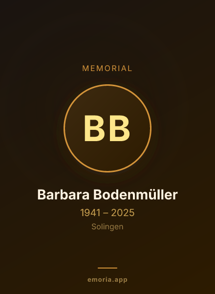 Memorial portrait of Barbara Bodenmüller