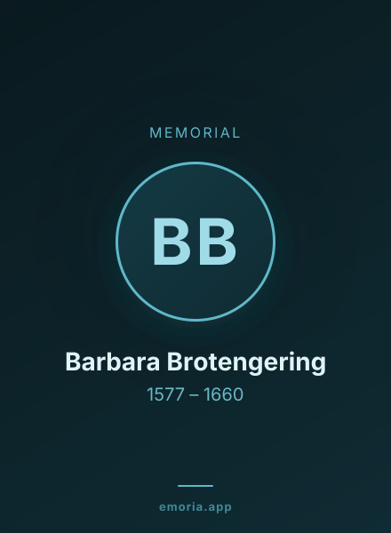 Memorial portrait of Barbara Brotengering