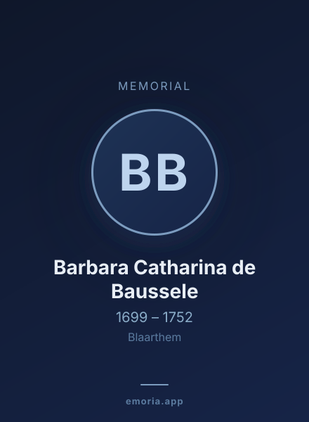 Memorial portrait of Barbara Catharina de Baussele