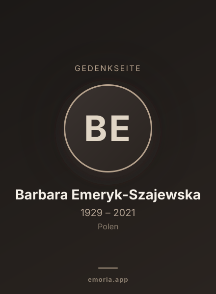 Gedenkportrait von Barbara Emeryk-Szajewska