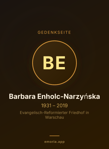 Gedenkportrait von Barbara Enholc-Narzyńska
