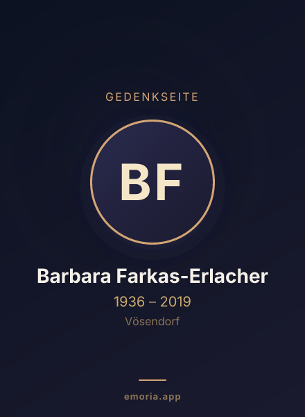 Gedenkportrait von Barbara Farkas-Erlacher