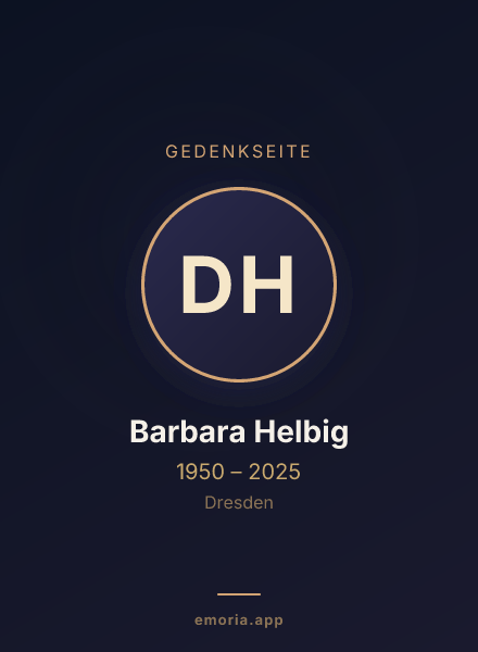 Gedenkportrait von Dr. Barbara Helbig