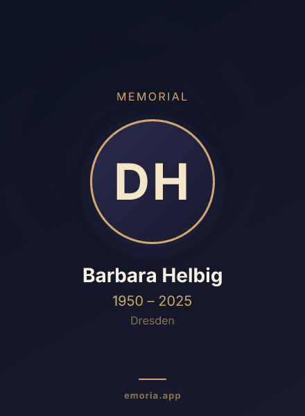 Memorial portrait of Dr. Barbara Helbig