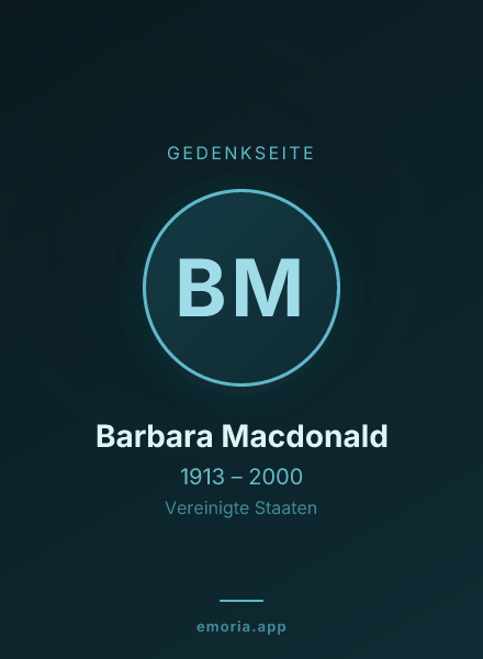 Gedenkportrait von Barbara Macdonald