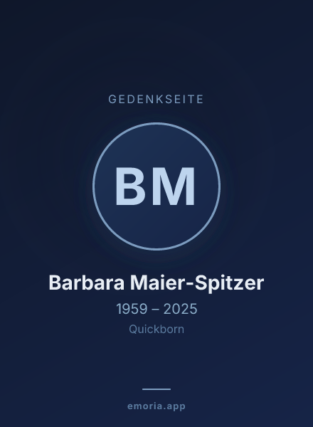 Gedenkportrait von Barbara Maier-Spitzer