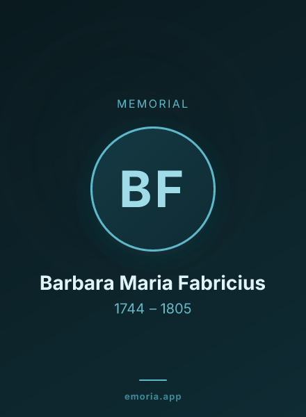 Memorial portrait of Barbara Maria Fabricius