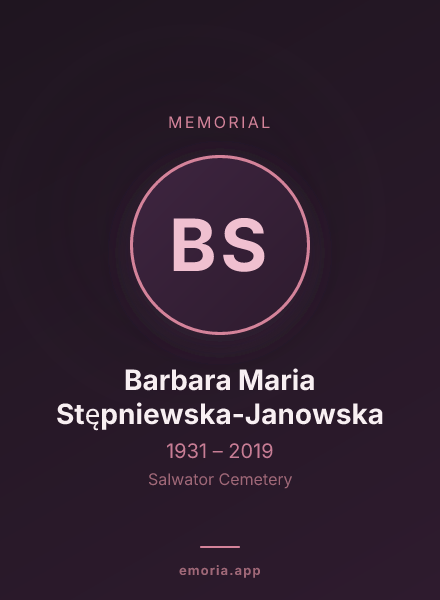 Memorial portrait of Barbara Maria Stępniewska-Janowska