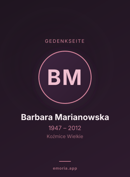 Gedenkportrait von Barbara Marianowska