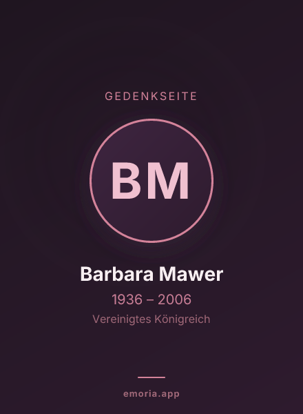 Gedenkportrait von Barbara Mawer