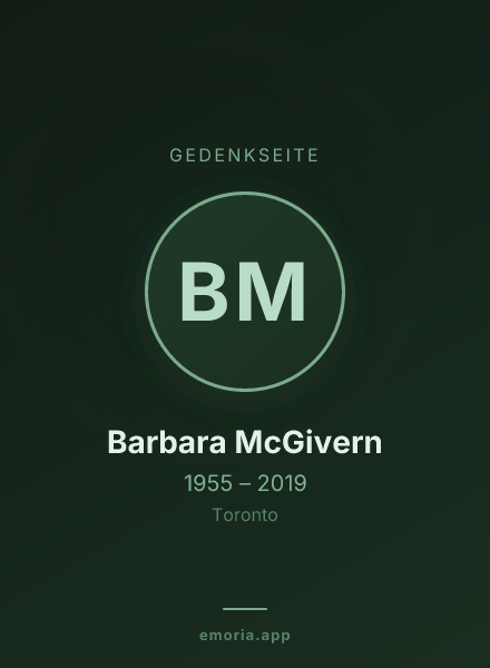 Gedenkportrait von Barbara McGivern