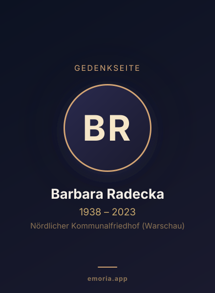 Gedenkportrait von Barbara Radecka