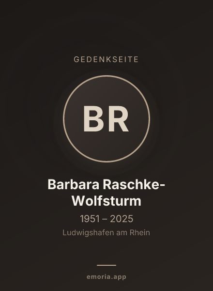 Gedenkportrait von Barbara Raschke-Wolfsturm