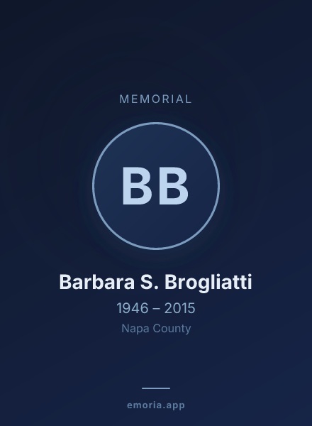 Memorial portrait of Barbara S. Brogliatti