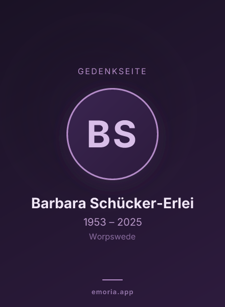 Gedenkportrait von Barbara Schücker-Erlei