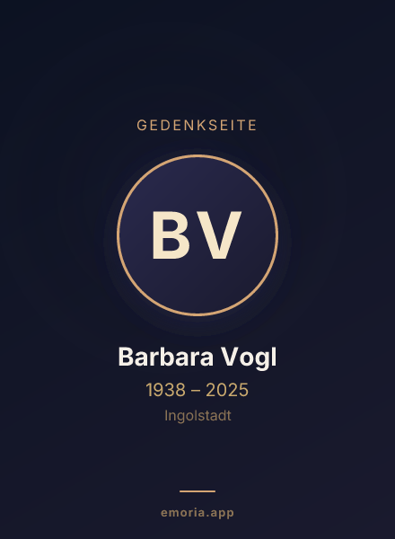 Gedenkportrait von Barbara Vogl