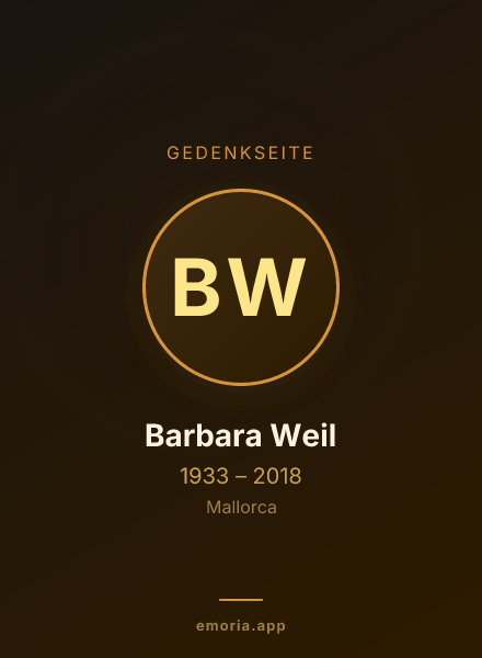 Gedenkportrait von Barbara Weil
