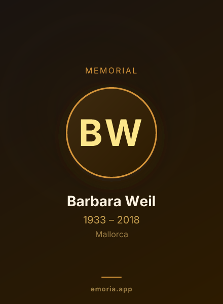 Memorial portrait of Barbara Weil