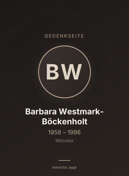 Gedenkportrait von Barbara Westmark-Böckenholt