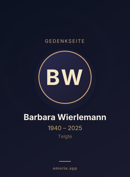 Gedenkportrait von Barbara Wierlemann
