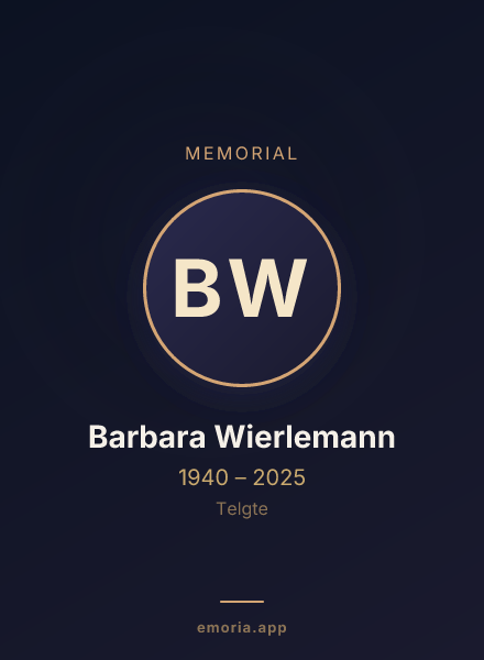 Memorial portrait of Barbara Wierlemann